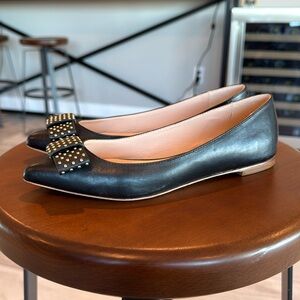 Loeffler Randall Studded Bow Classic Business Casual Office Flats Women’s Size 5